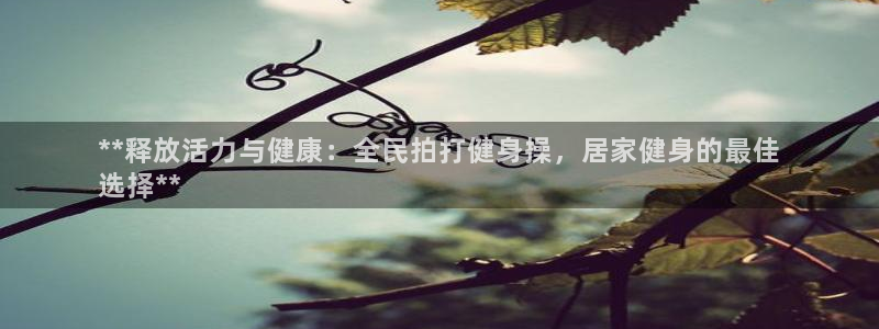尊龙凯时的生产设备：**释放活力与健康：全民拍打健身操，